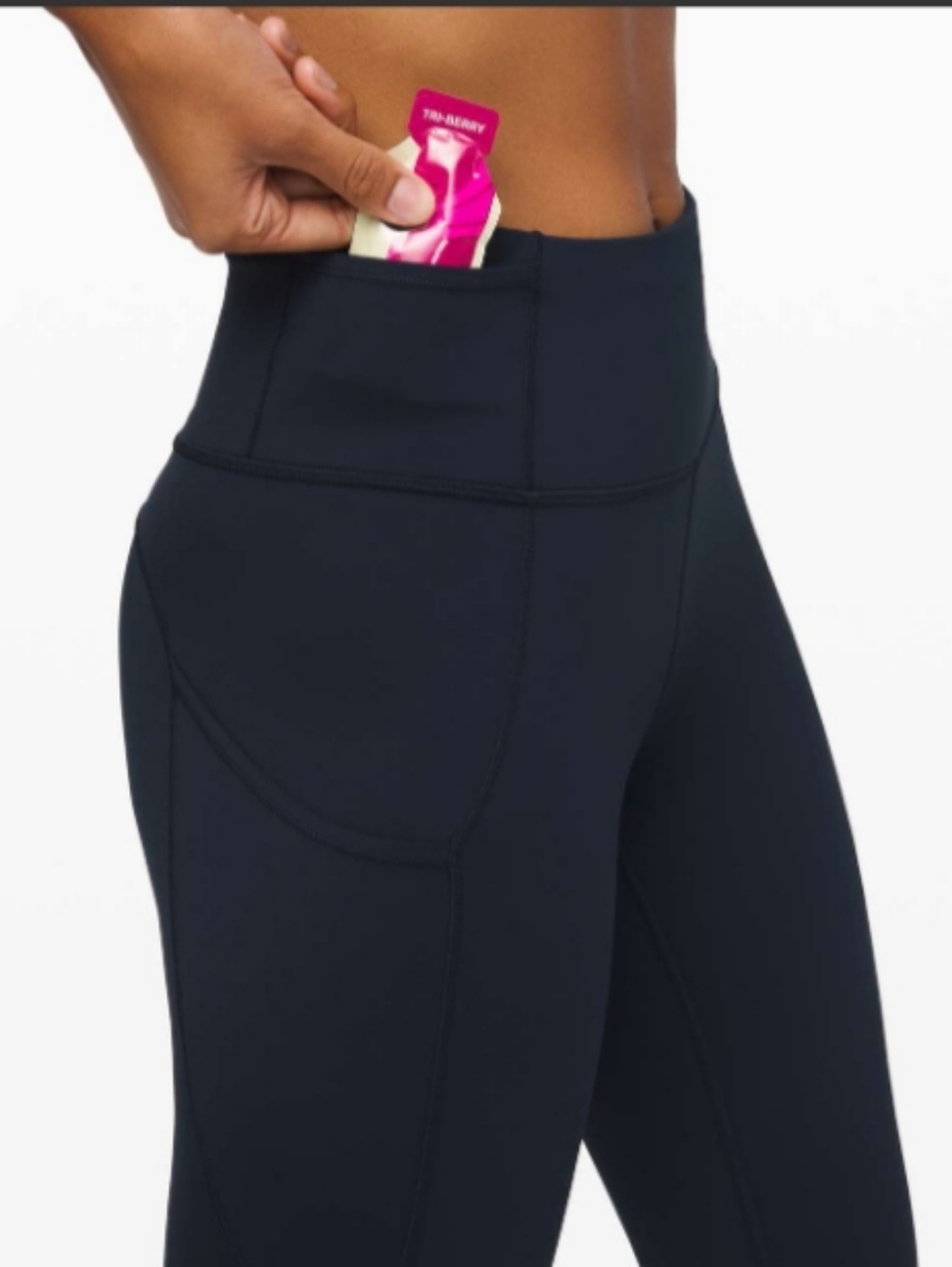 Lululemon Fast and Free Crop II 19" *Non-Reflective-True Navy- Size 6 - Picture 4 of 13